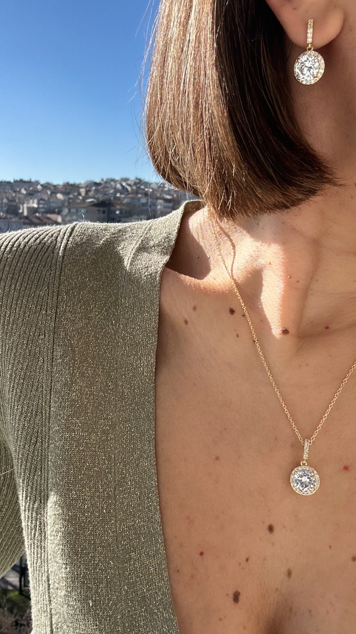 Veloura 14k Rhodium Plated Set