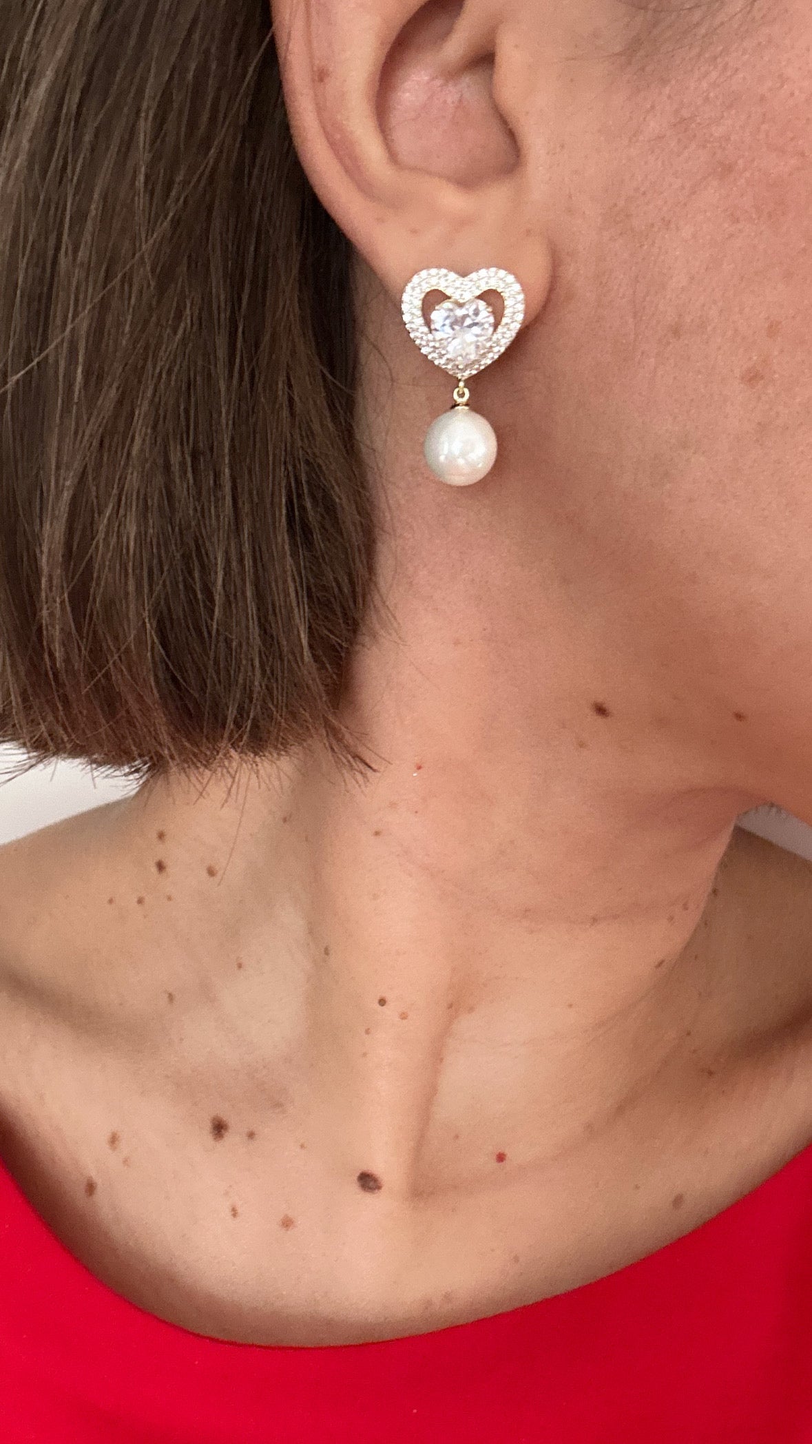 Love 14k Rhodium Plated Earrings