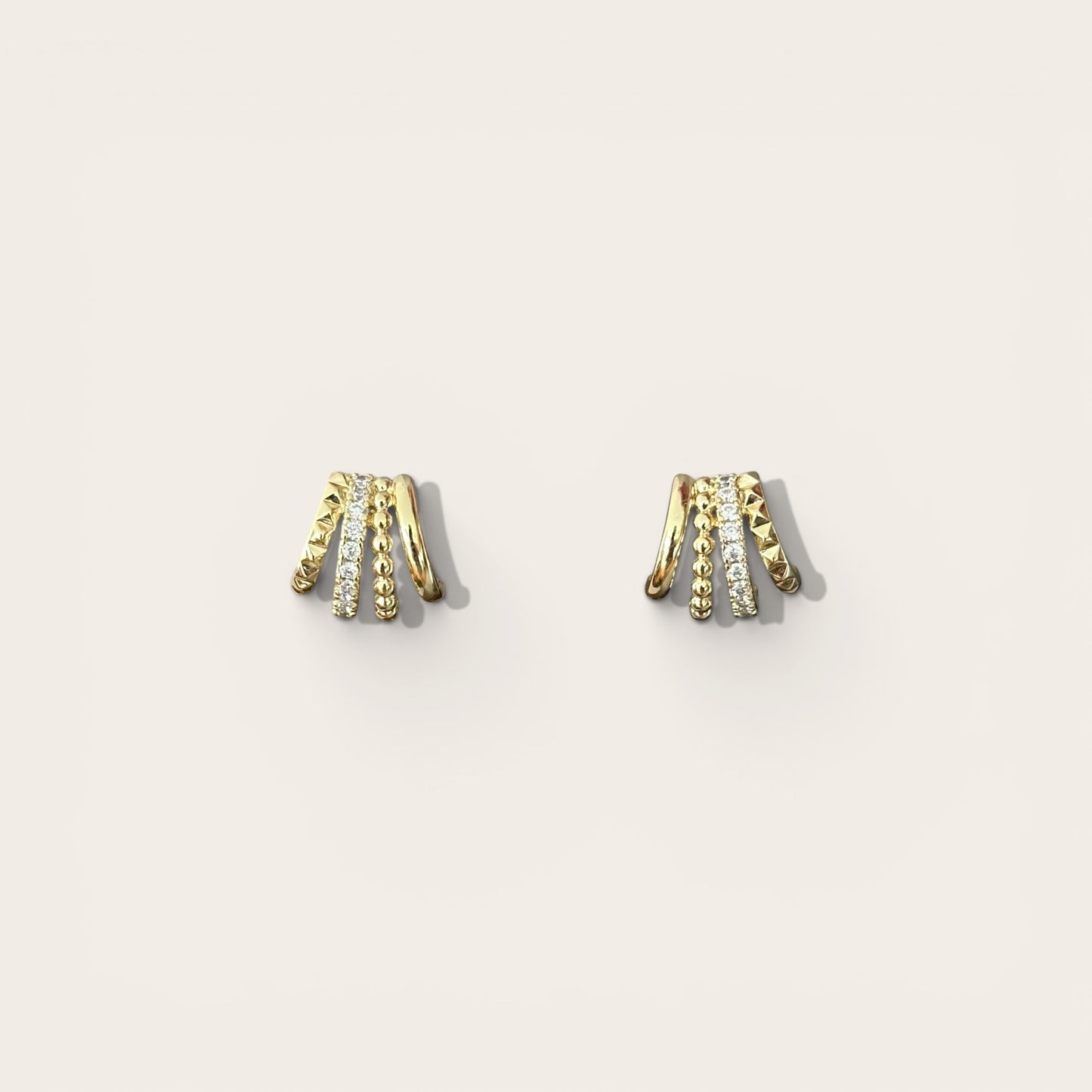 Mini 14k Rengi Rodyum Kaplama Küpe