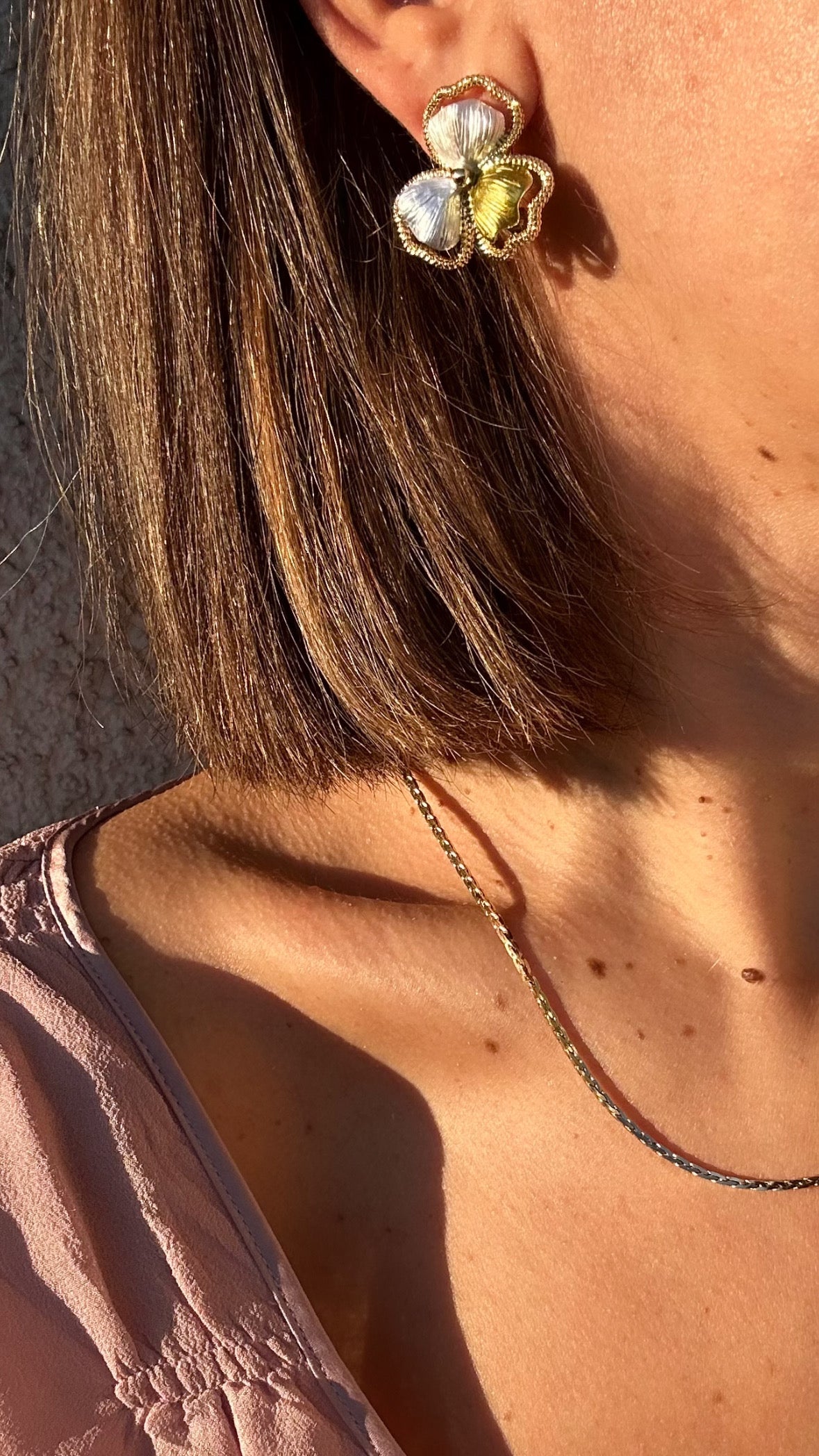 Jolie 14k Rengi Rodyum Kaplama Küpe