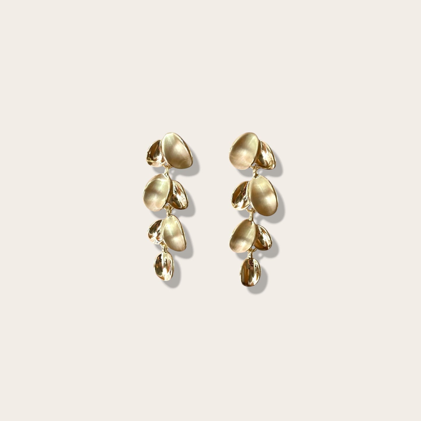 Cavielle 14k Rhodium Plated Dangle Earrings