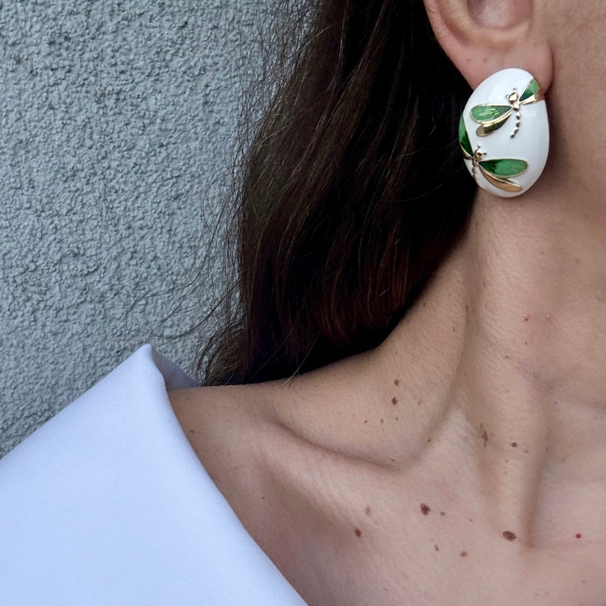 Butterfly Effect - Green Dangle Earrings