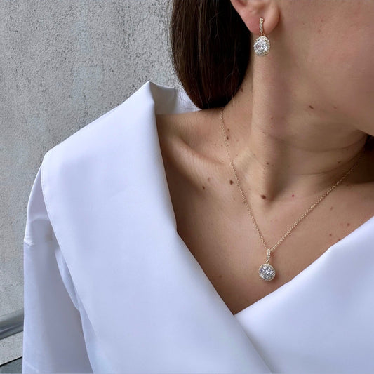 Veloura 14k Rhodium Plated Set
