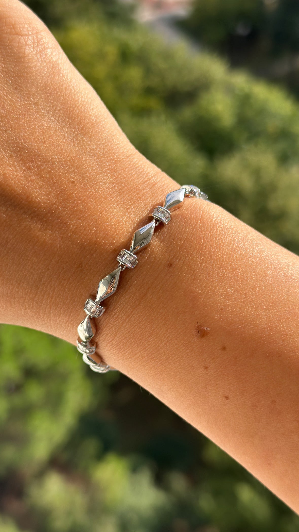 Ruli Rhodium Plated Bracelet