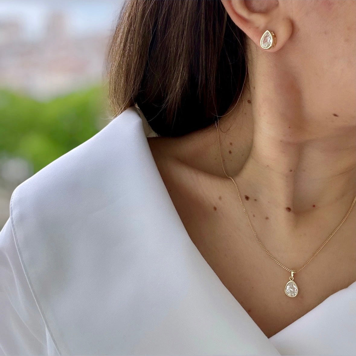 Kossi 14k Rengi Rodyum Kaplama Set