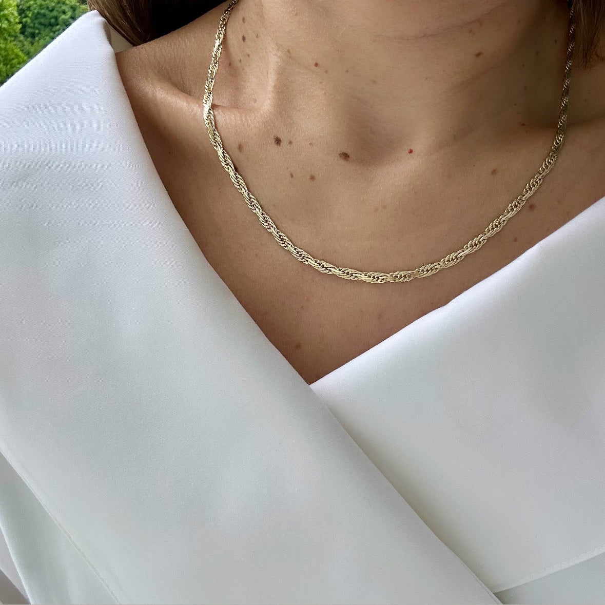 Fona 50 cm 14k Color Rhodium Plated Necklace