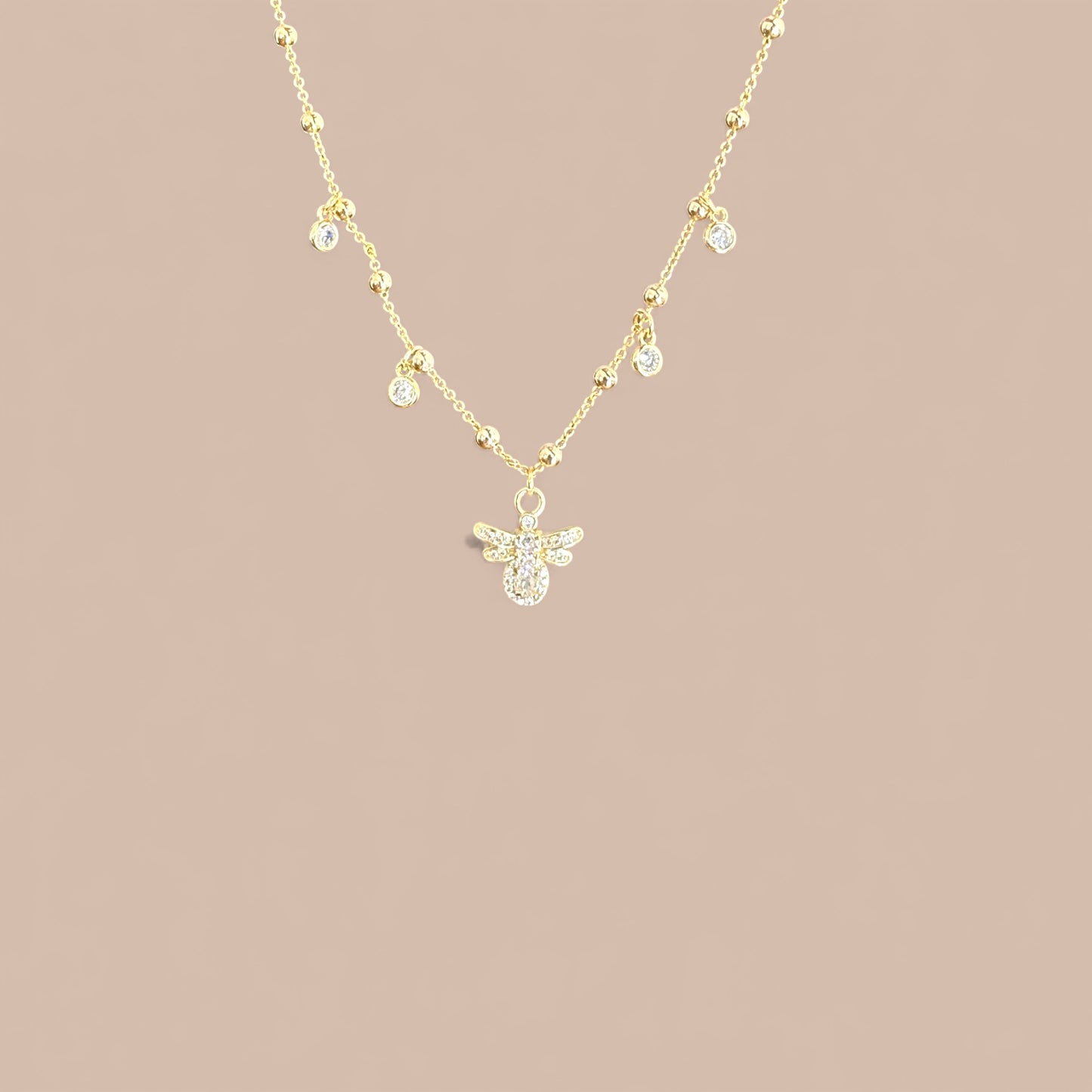 Abby 14k Rodyum Kaplama Kolye