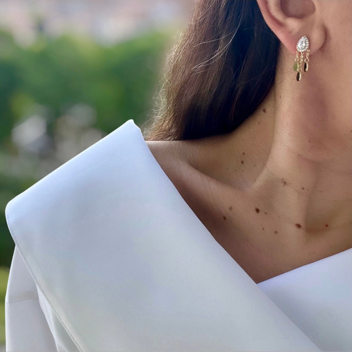 Rimi 14k Rhodium Plated Earrings