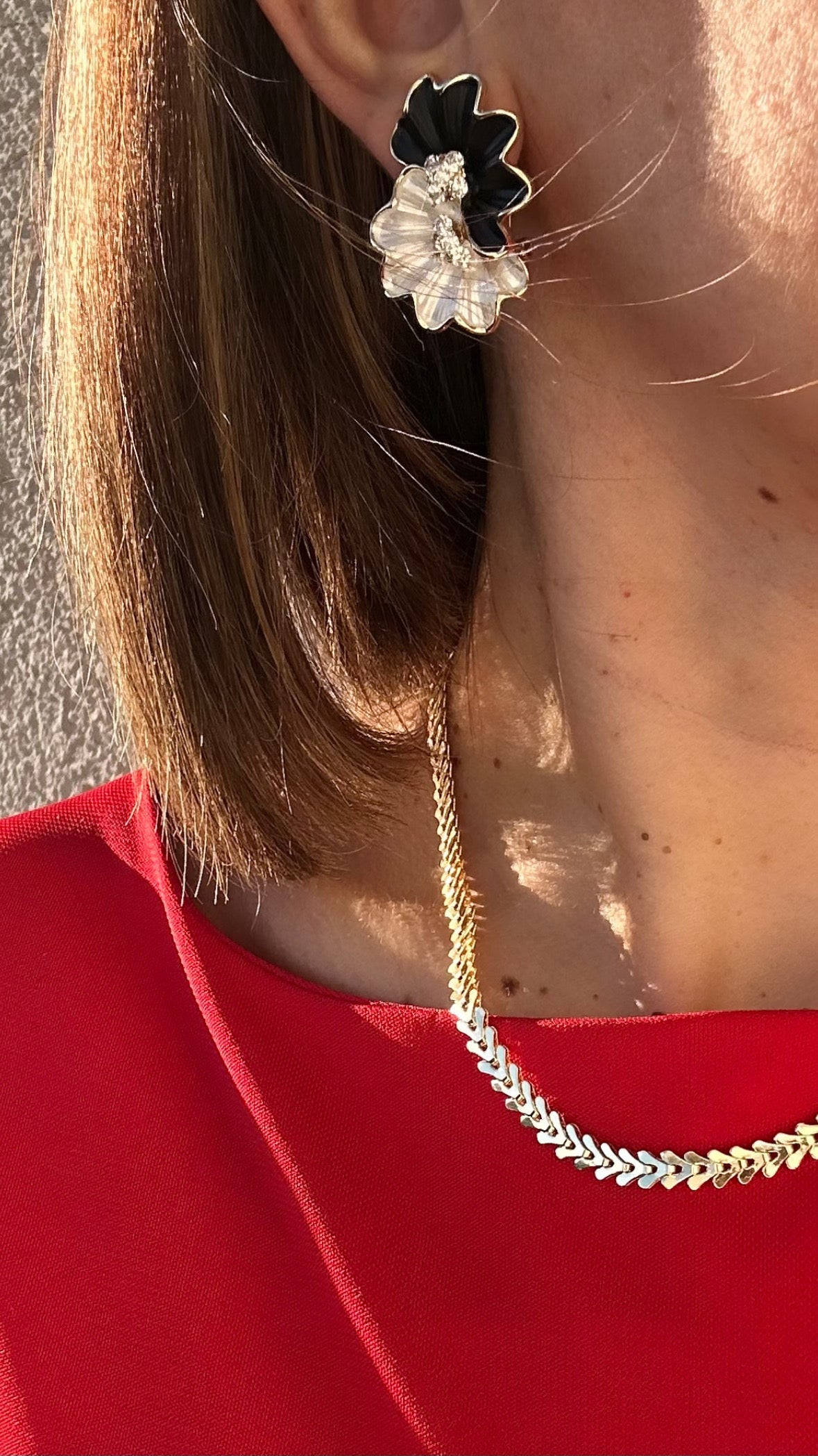 Desire Siyah 14k Rengi Rodyum Kaplama Küpe