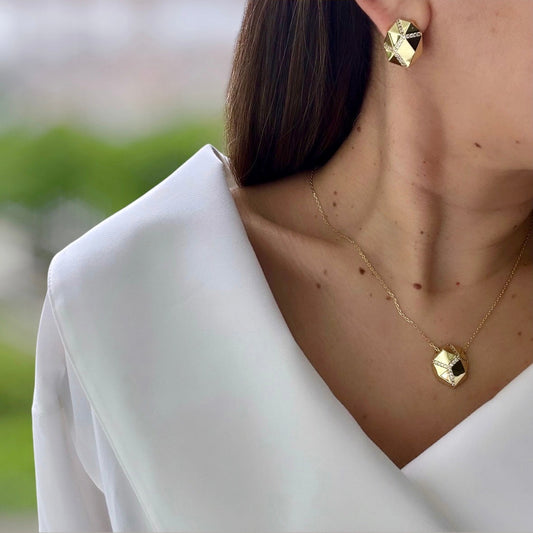 Venus 14k Rengi Rodyum Kaplama Küpe
