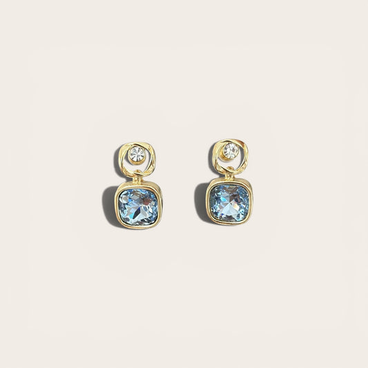 Blue Devvy 14k Rengi Rodyum Kaplama Küpe