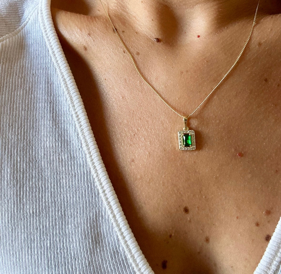 Clara 14k Rodyum Kaplama Kolye