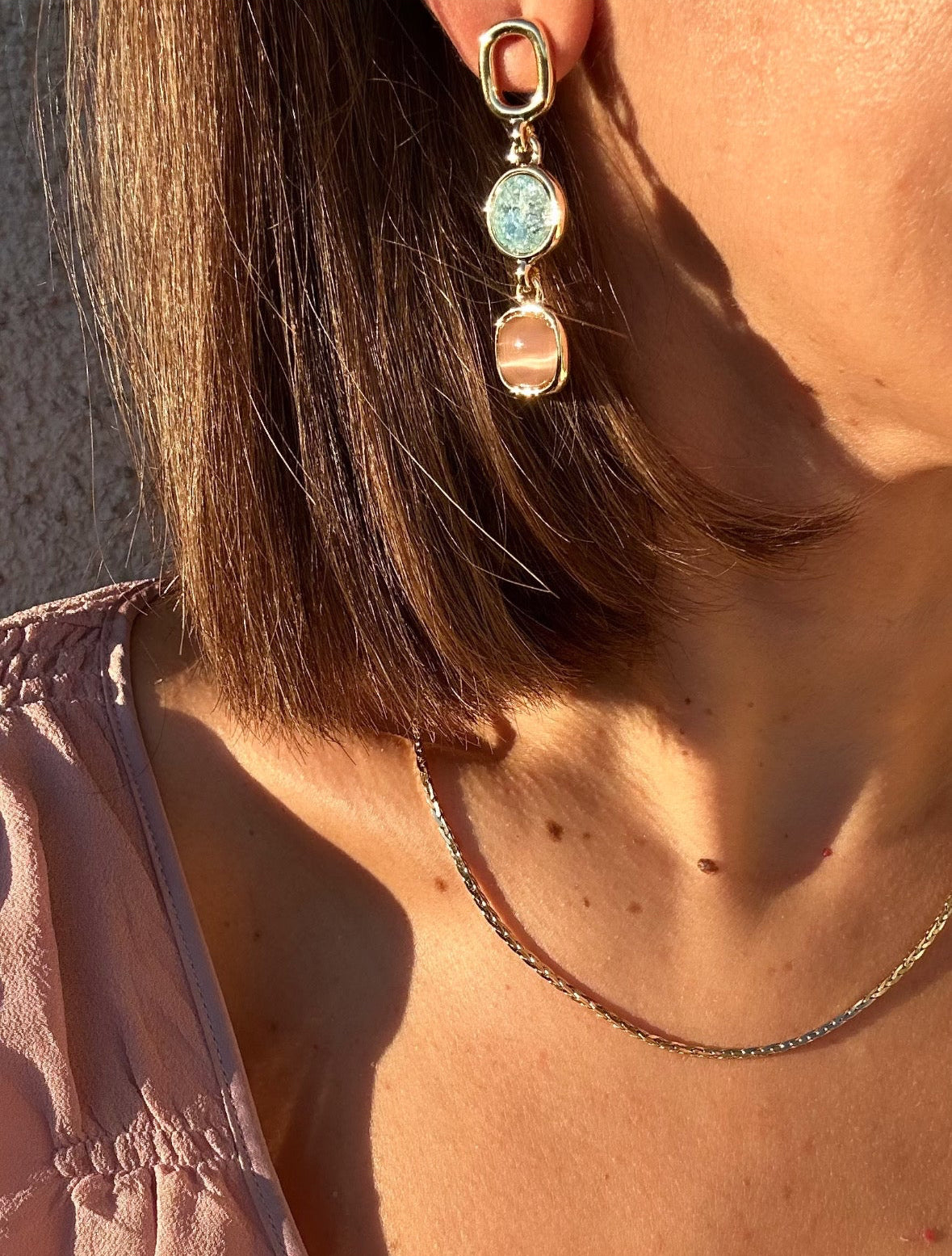 Cherie 14k Rengi Rodyum Kaplama Küpe