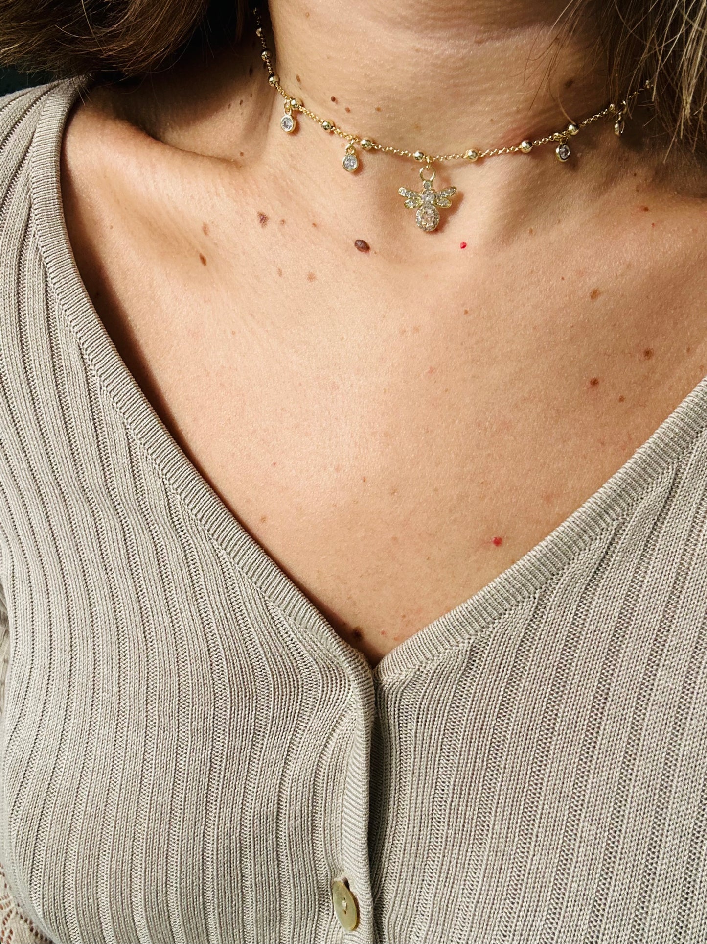 Abby 14k Rodyum Kaplama Kolye