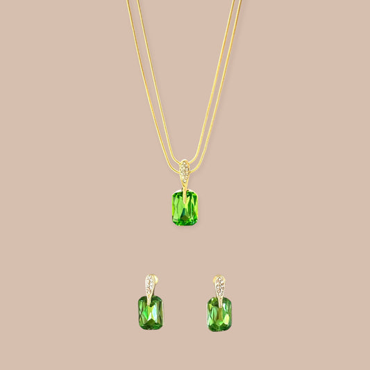 Hexagon 14k Rengi Rodyum Kaplama Set