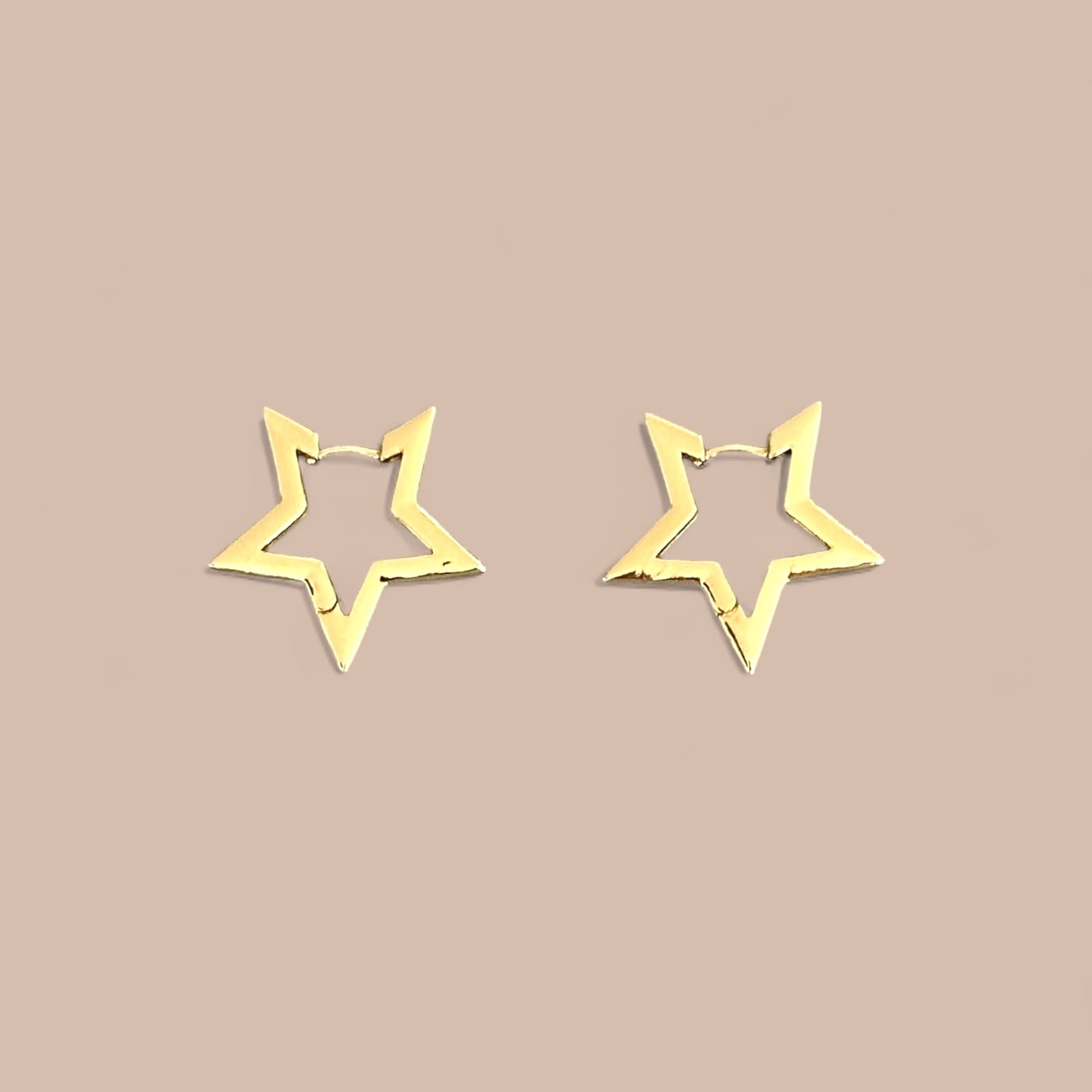 Star 14k Rodyum Kaplama Küpe