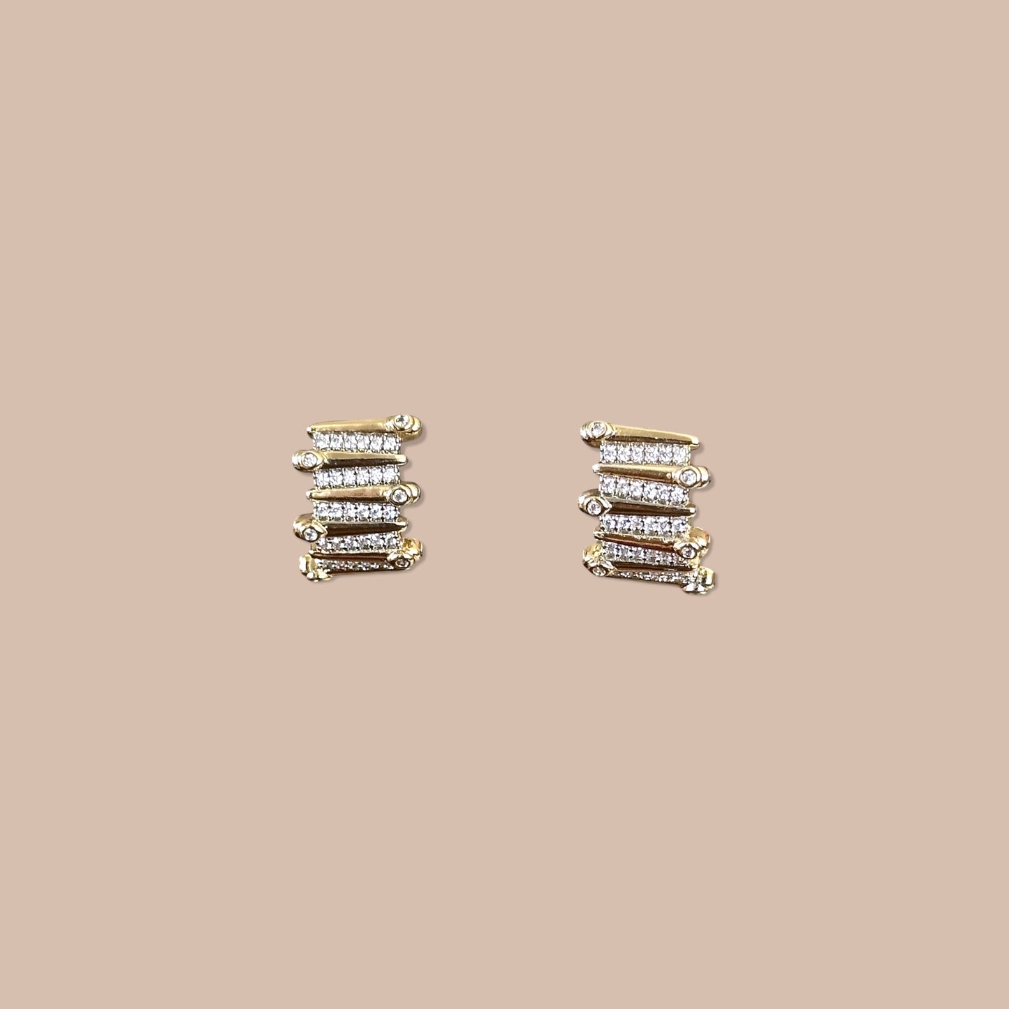 Lua 14k Rhodium Plated Earrings