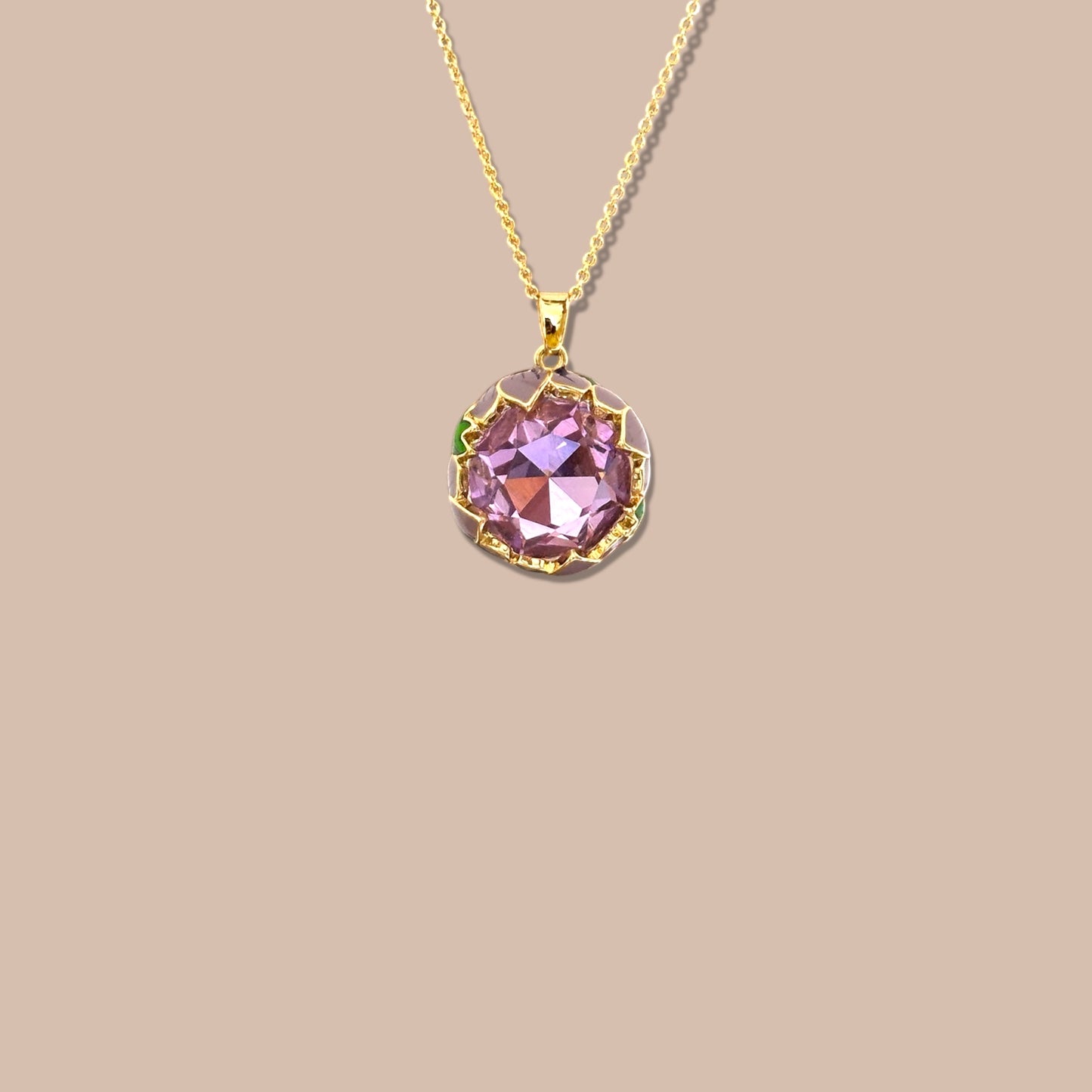 Purple Star 14k Rodyum Kaplama Kolye