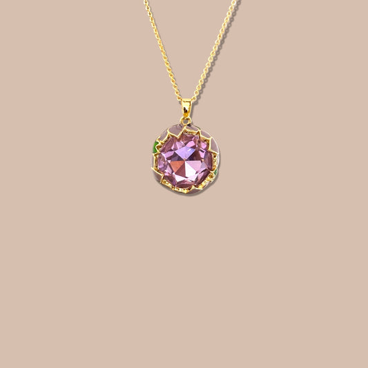 Purple Star 14k Rodyum Kaplama Kolye