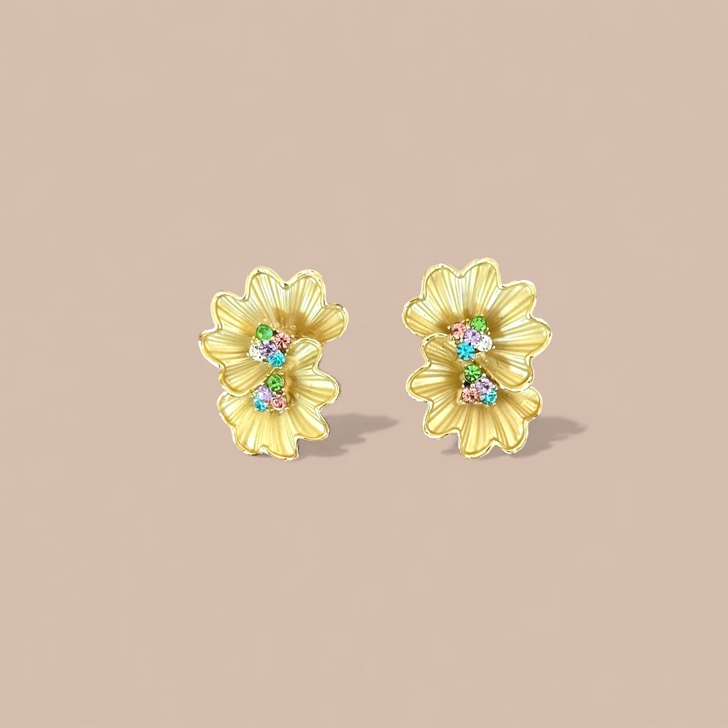 Desire Renkli 14k Rengi Rodyum Kaplama Küpe