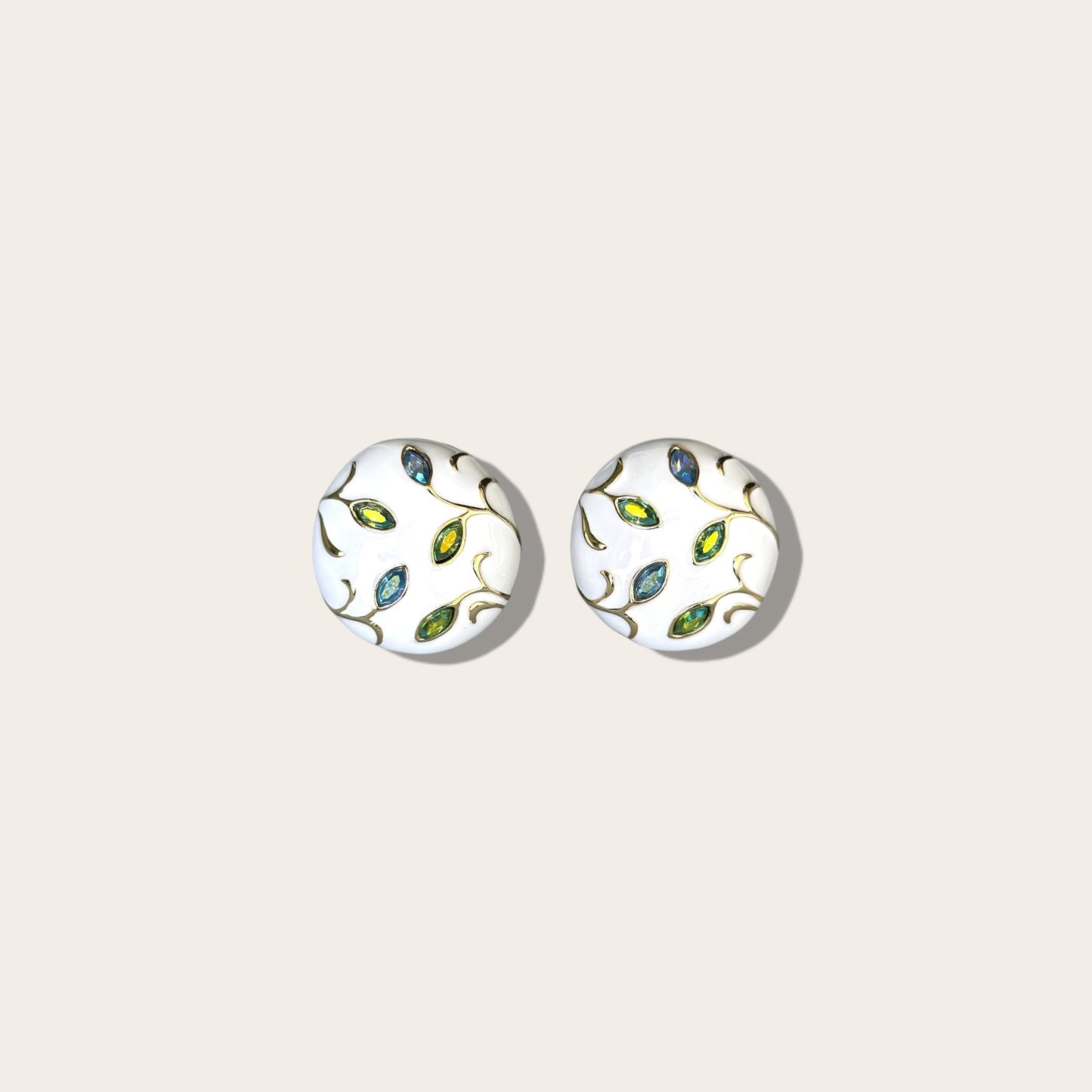 Gemini Gold Color Plated Dangle Earrings
