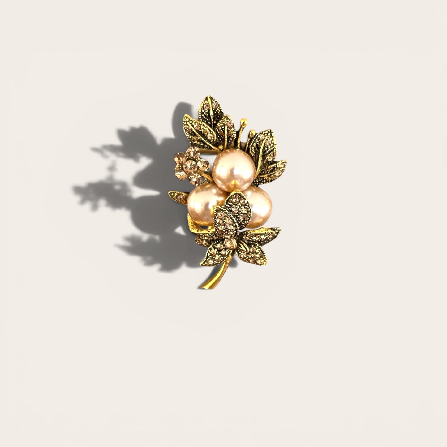 Nancy Brass Plated Brooch