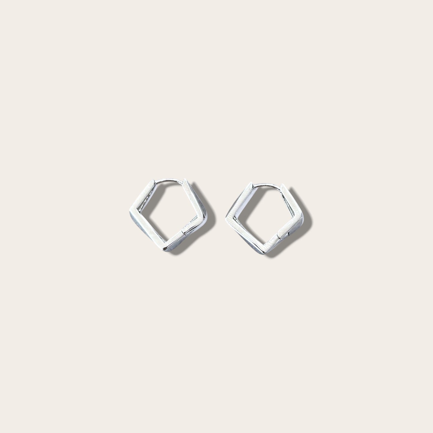 Fubby Rhodium Plated Mini Earrings