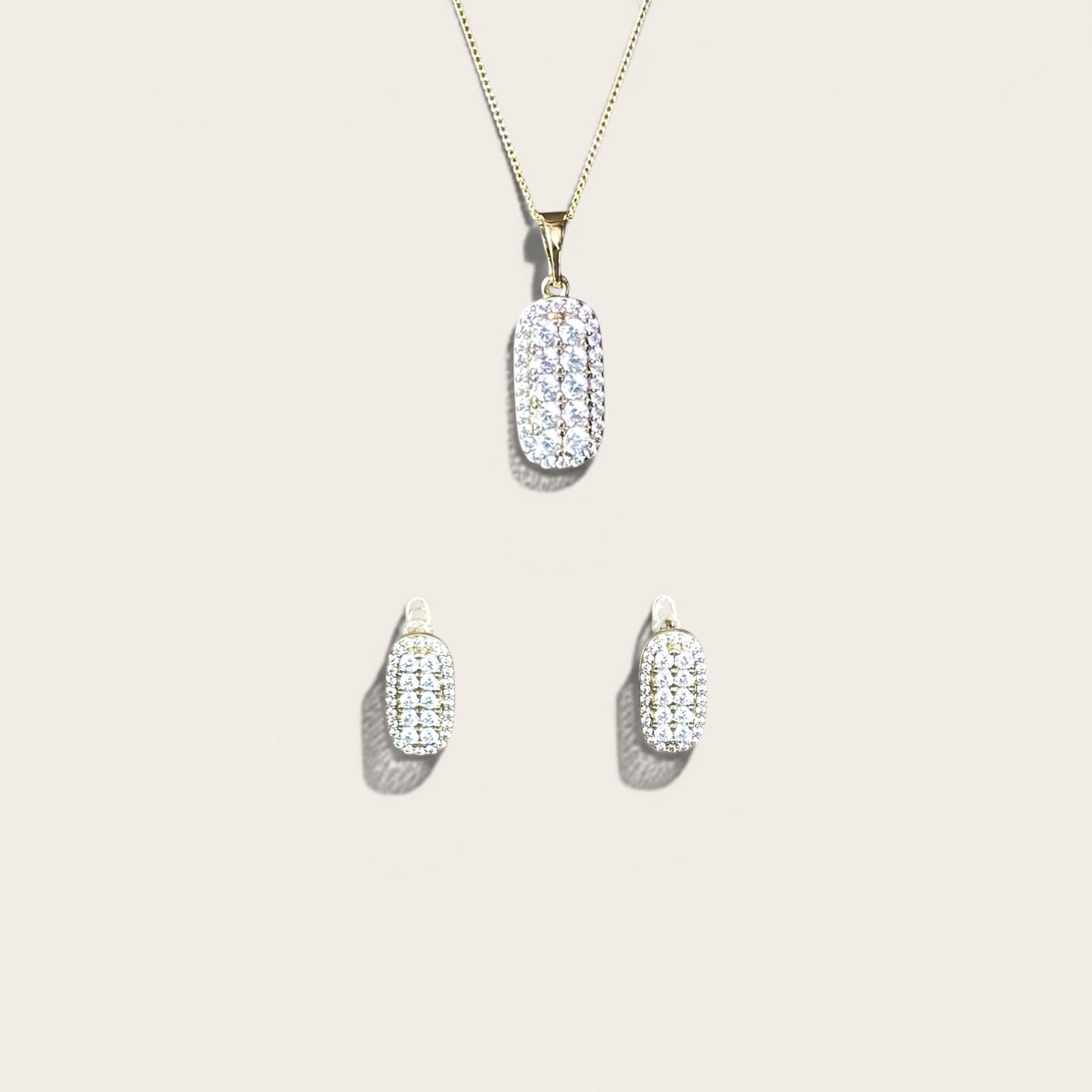 Minna 14k Rhodium Plated Set