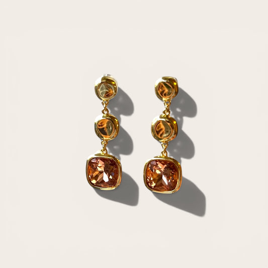 Devito 14K Rodyum Kaplama Sallantılı Küpe
