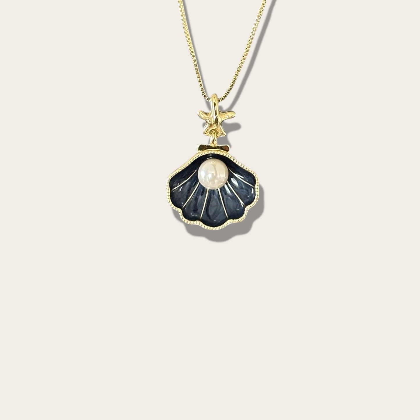 Solennea Navy Blue 14k Color Rhodium Plated Necklace