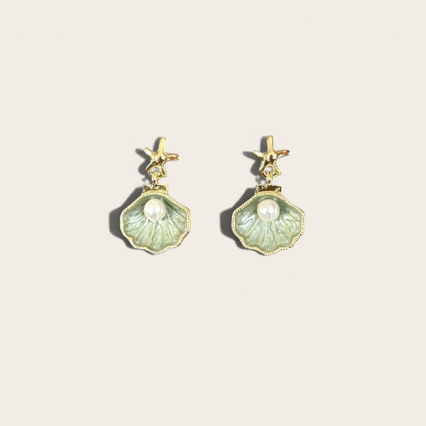 Solennea Green 14k Color Rhodium Plated Earrings