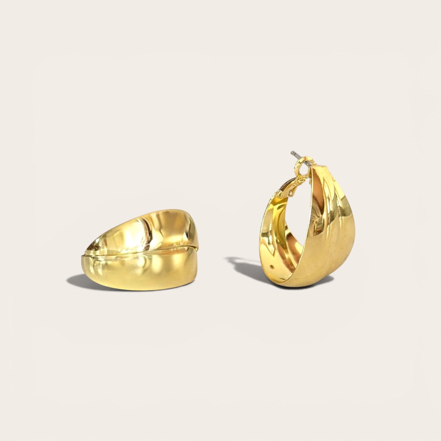 Melodie 14k Color Rhodium Plated Hoop Earrings