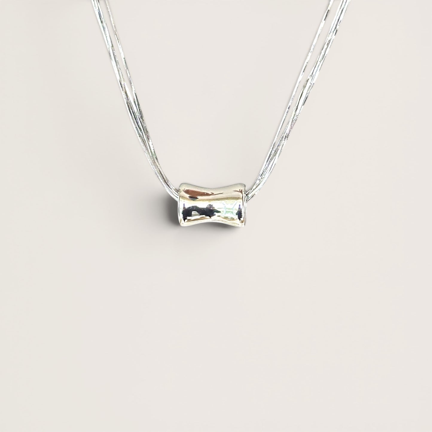 Coralia Rhodium Plated Necklace