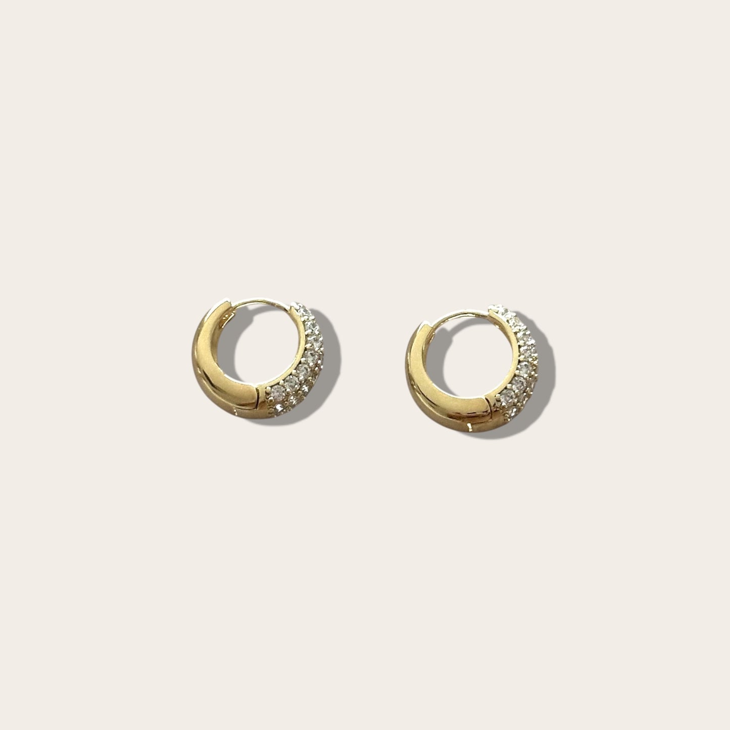 Gossa 14k Rhodium Plated Mini Hoop Earrings