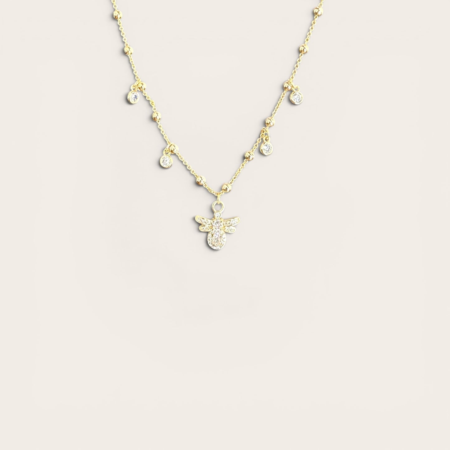 Abby 14k Rhodium Plated Necklace