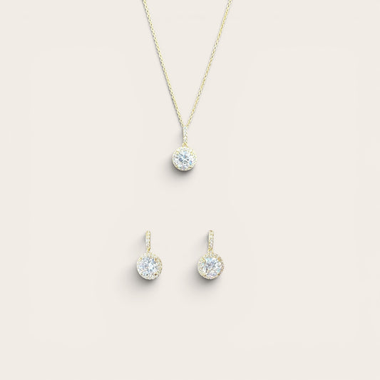 Veloura 14k Rhodium Plated Set