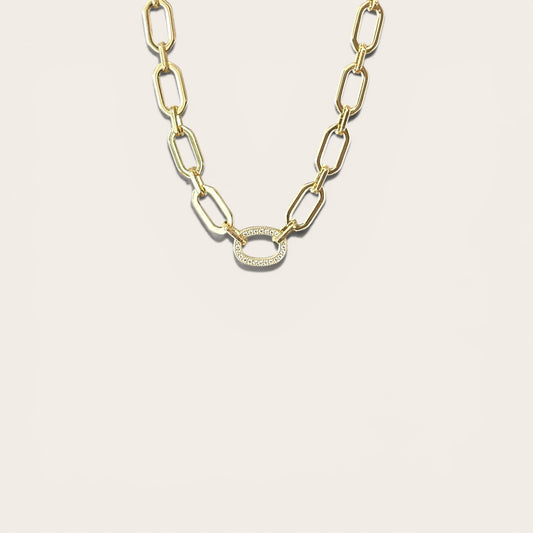 Elian 14k Rodyum Kaplama Kolye