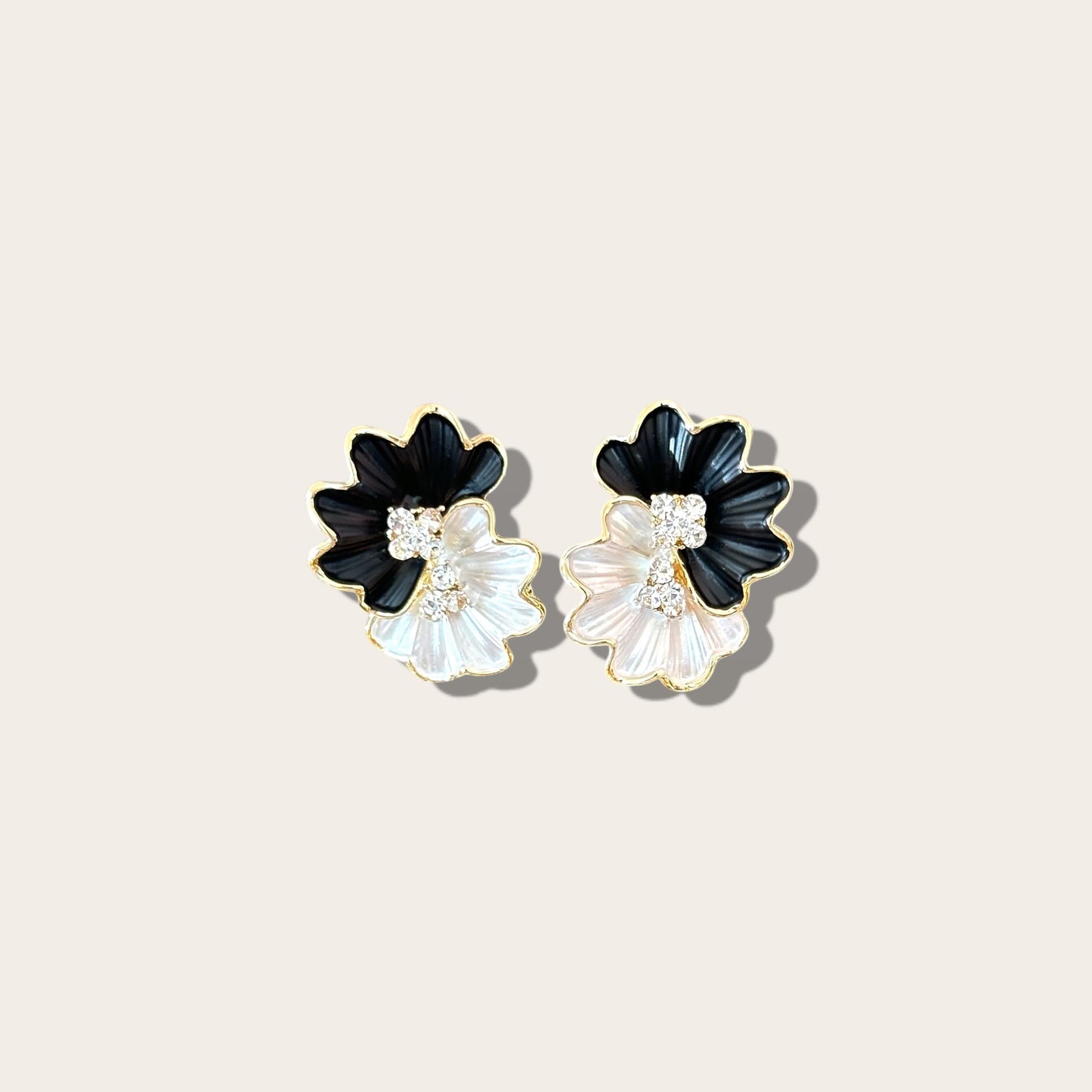 Desire Black 14k Rhodium Plated Earrings