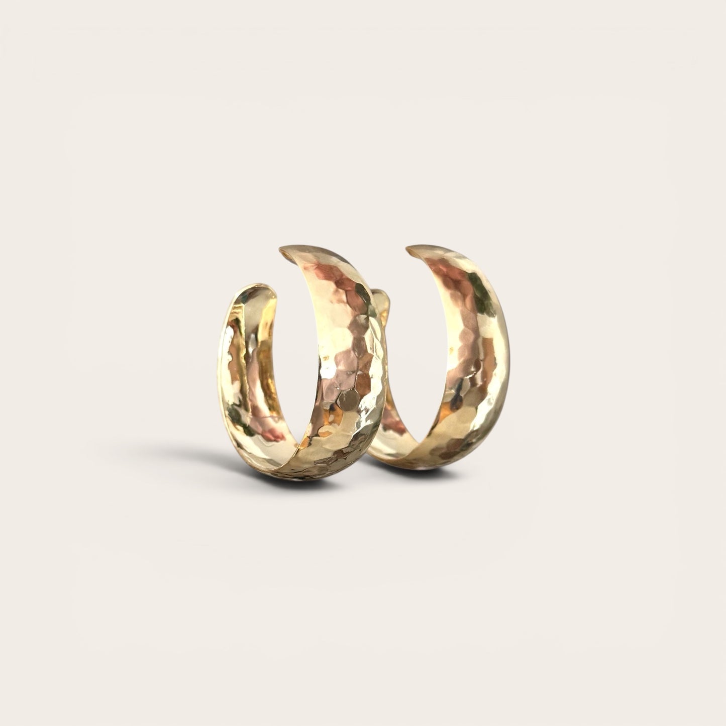 14k Yellow Gold Rhodium Plated Earrings