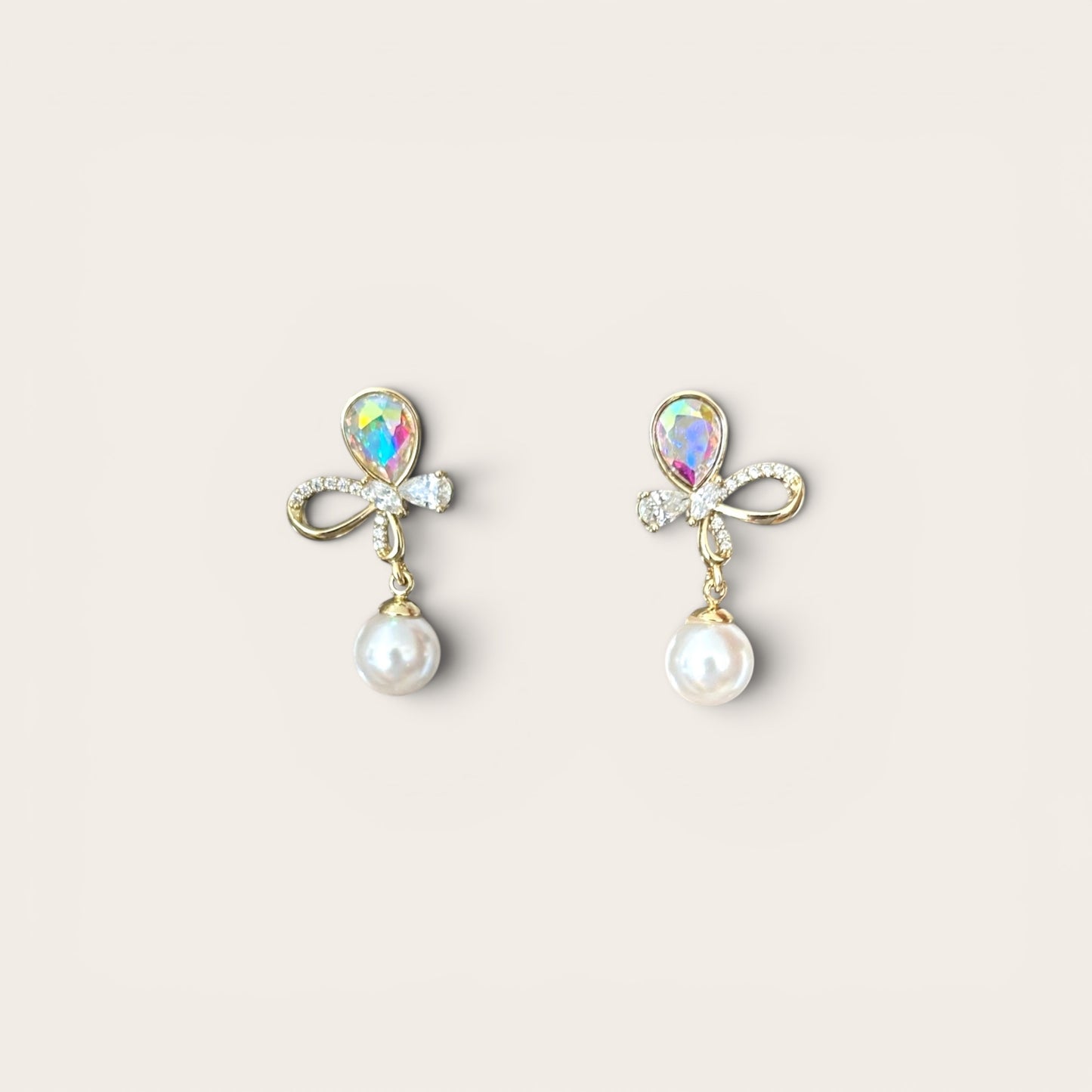 Bowi 14k Rhodium Plated Earrings