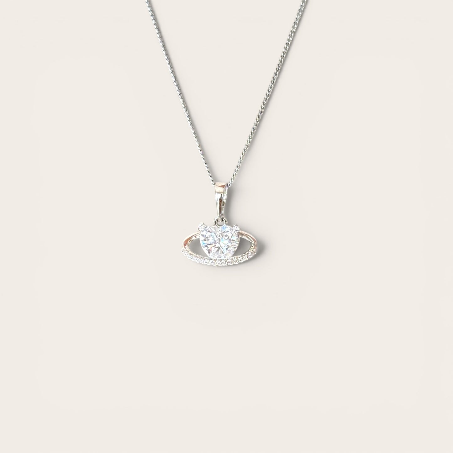 Glacia Silver Rhodium Plated Necklace
