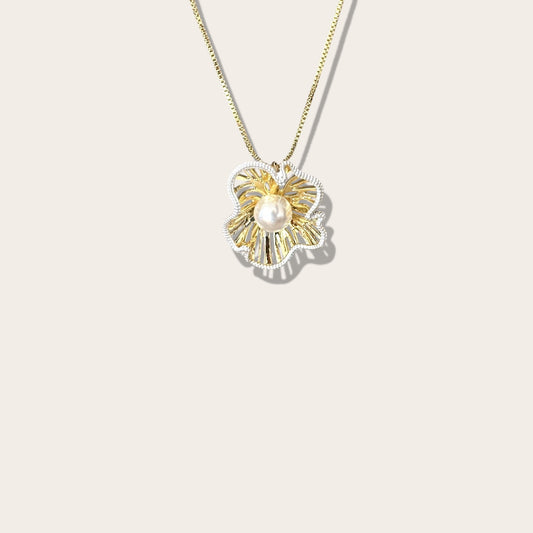 Calithra 14k Rodyum Kaplama Kolye
