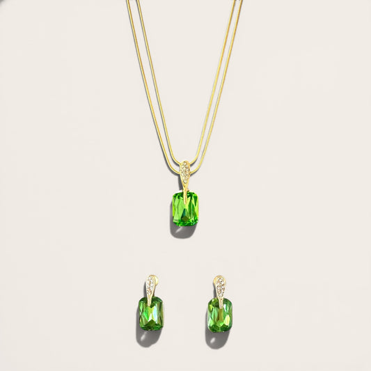 Hexagon 14k Rengi Rodyum Kaplama Set