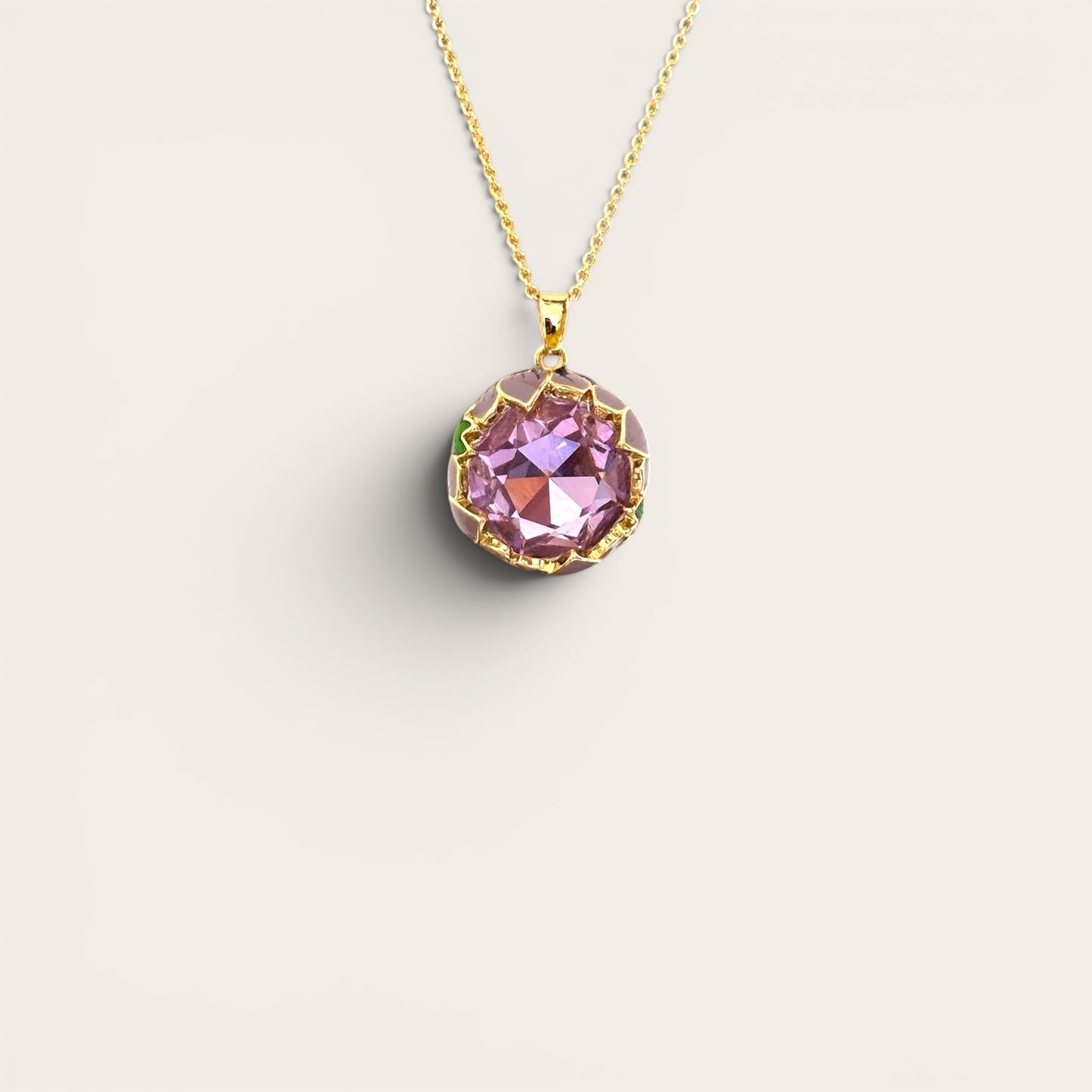 Purple Star 14k Rengi Rodyum Kaplama Kolye