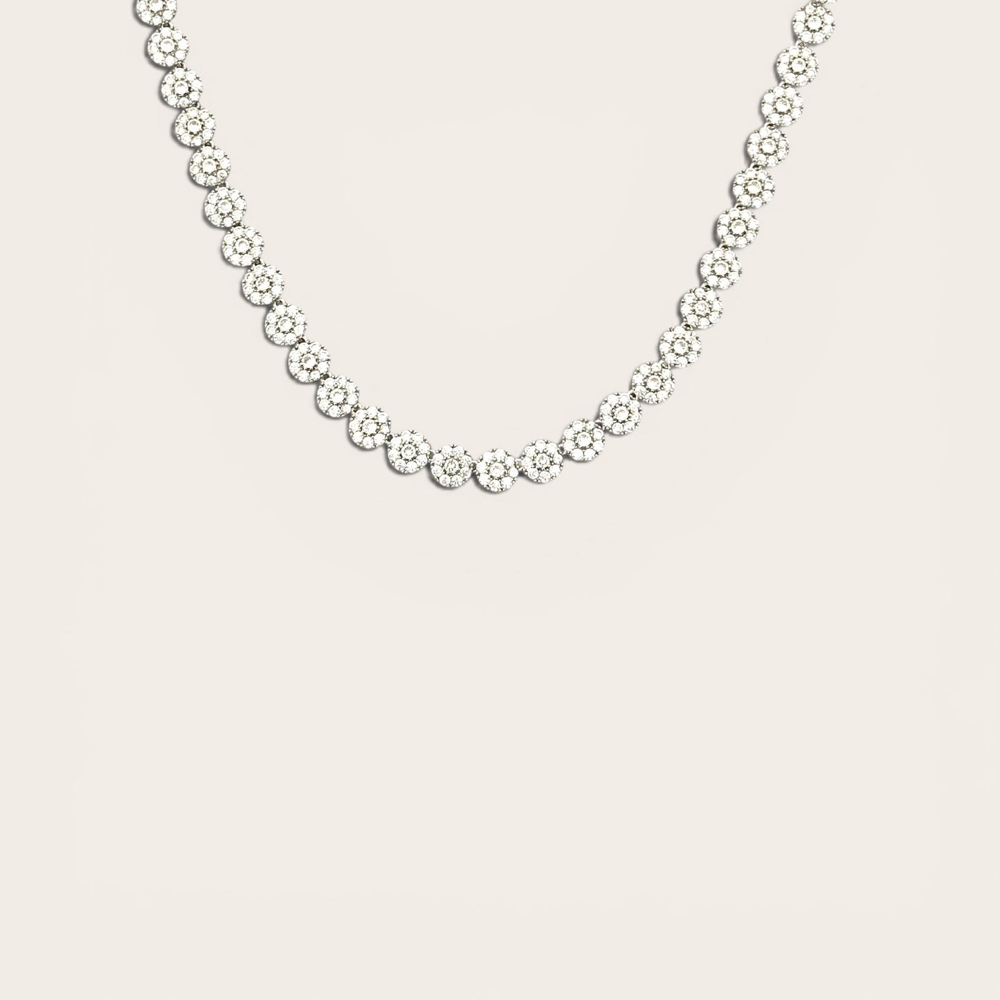 Megi Silver-Tone Rhodium Plated Necklace + Earring Set