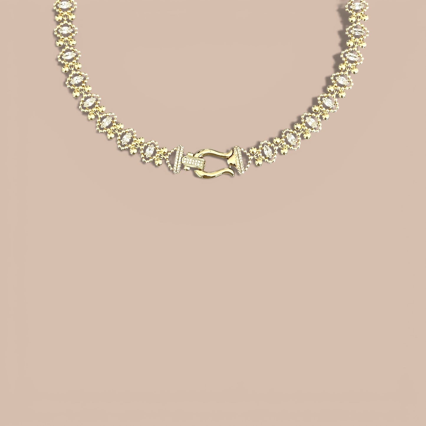 Luz 14k Rhodium Plated Necklace