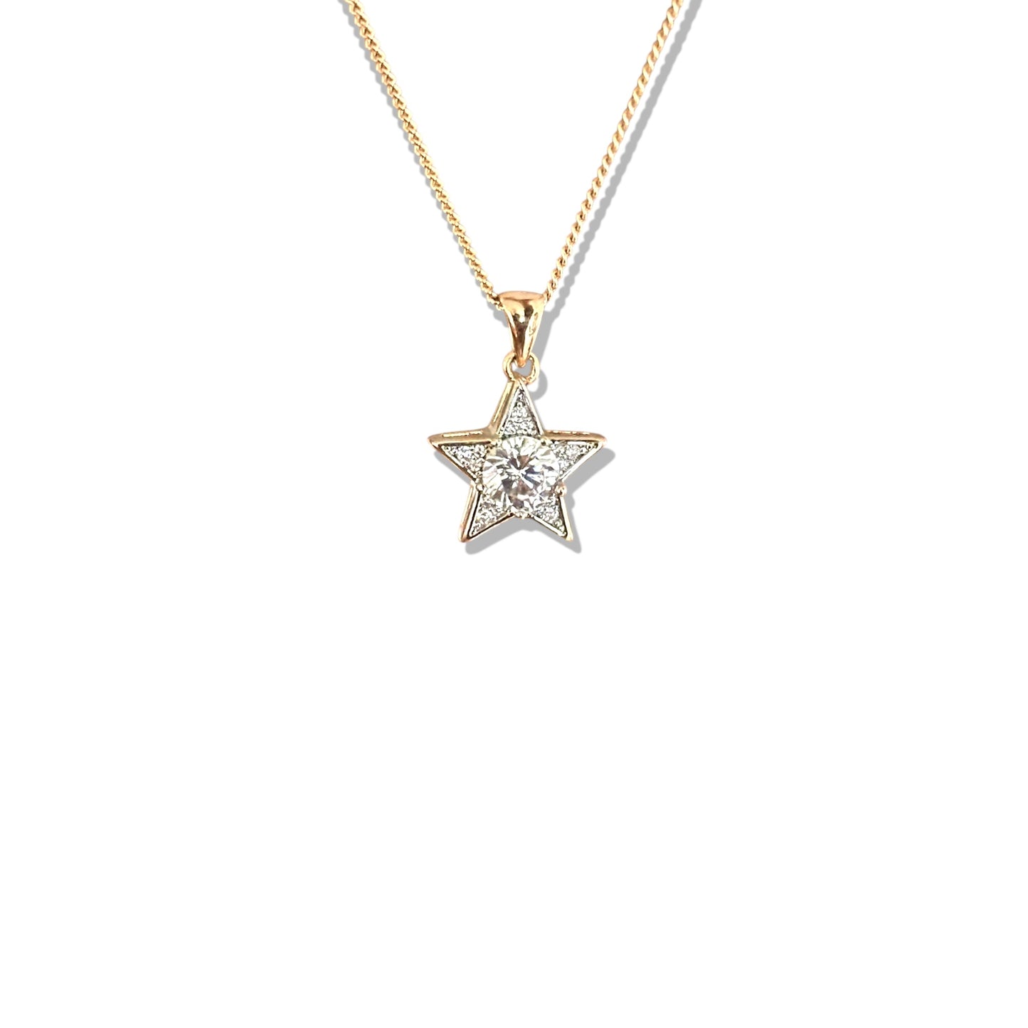 Star Rose 18K Rhodium Plated Necklace
