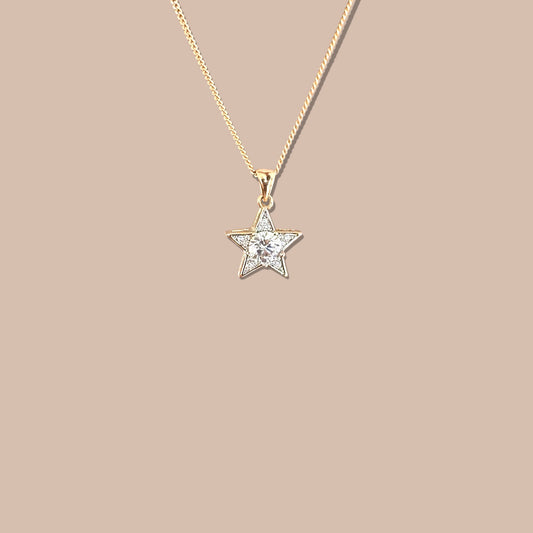 Star Rose 18K Rodyum Kaplama Kolye