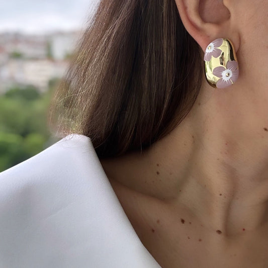 Lisya 14K Rhodium Plated Earrings