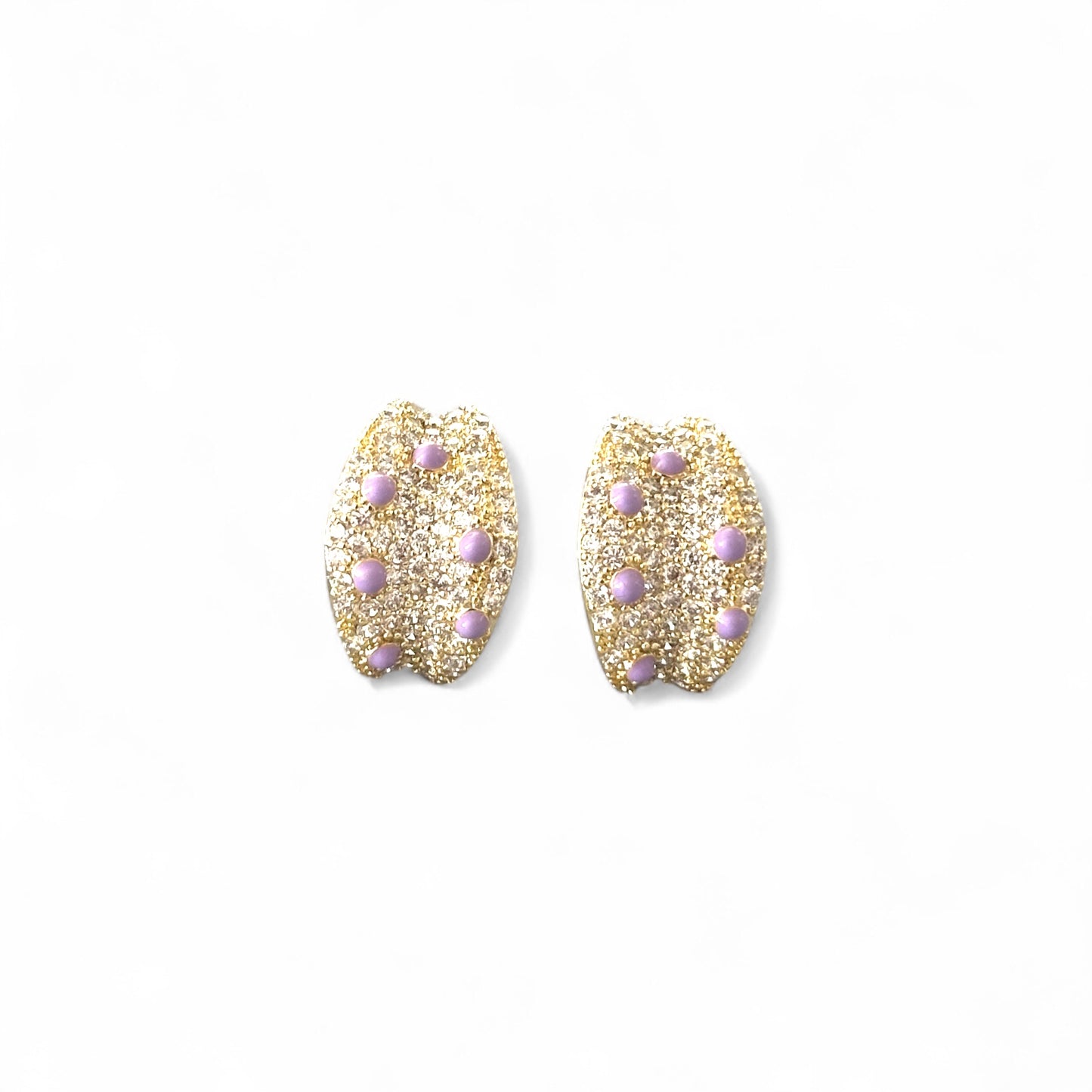 Iris Lilac 14k Color Rhodium Plated Earrings